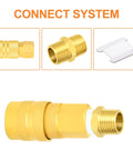 Beefy Brass Pipe Fitting Set Ten Pack Three Eighths Inch Male To Three Eighths Inch Male Hex Nipples Heavy Duty Forged Brass NPT Threads
