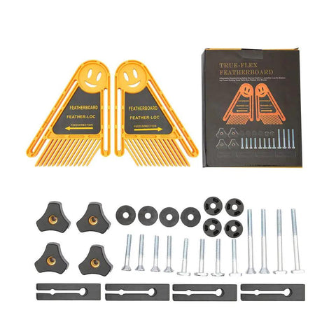Dual Pack Featherboard Safety Push Block With Table Fence For Woodworking T Slots Miter Slots Table Saw Router Table Band Saw components.