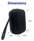 Tesla NACS To CCS1 Adapter Storage Case Eva Nylon Protective Gear Bag with sturdy handle, dimensions 7.48x4.72x3.54 inches.