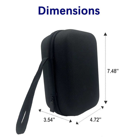 Tesla NACS To CCS1 Adapter Storage Case Eva Nylon Protective Gear Bag with sturdy handle, dimensions 7.48x4.72x3.54 inches.