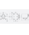 Technical drawing of Drop Straight In With This Built Tough Self Priming 12 Volt Oil Scavenge Gear Pump dimensions and specifications.