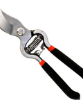 Heavy Duty Bypass Pruning Shears for Garden Pros with forged steel blades, safety lock, non-slip grips shown on white background