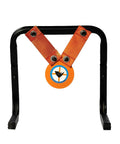 Mini Gong Steel Shooting Target For .22 Caliber With Stand, Durable Powder Coated Steel Plate, Four Inch By Three Sixteenths, mounted on stand