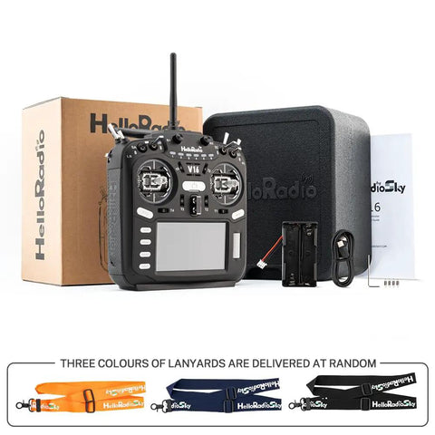 V16Max ELRS CNC Hall Gimbals Radio Transmitter With 16 Channels 2.4G Mode 2 For RC Drones with accessories and packaging