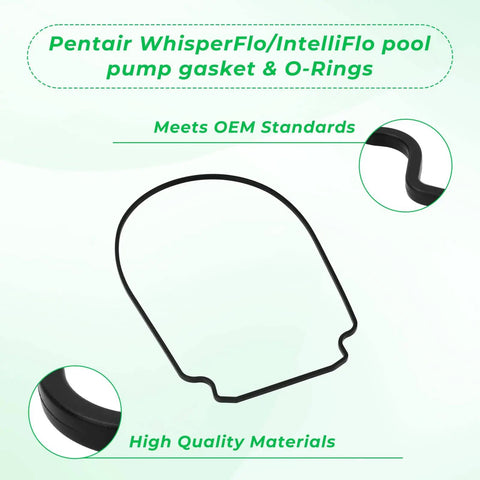 DIY Pool Pump Repair Kit For WhisperFlo IntelliFlo showing gasket and O-rings for pumps built 2008 and later