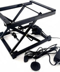 Smart Electric Lift Coffee Table With Remote Height Adjust And Foldable Iron Frame For Living Room That Holds Heavy Loads Like A Champ, motorized lift frame and controller.