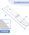 Dimension image of White Epoxy Coated Steel Corner Support Brackets For Ventilated Wire Shelving Top Shelf Rust Resistant Hardware Heavy Duty Boss Build Four Pack.
