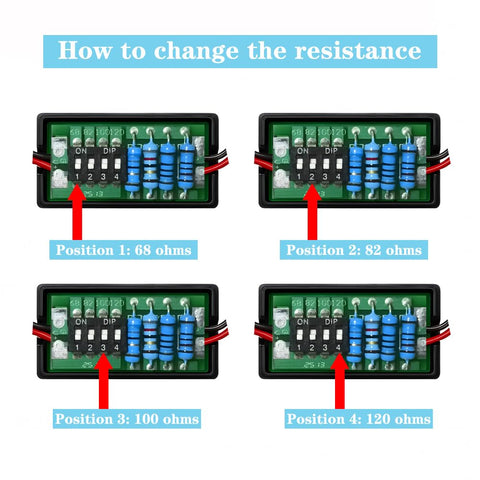 How to change resistance positions for VCM Muzzler Harness Disable Kit For 3.5L V6 With VCM, compatible with Honda and Acura vehicles