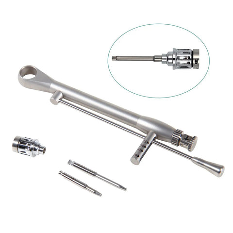 Universal Dental Electric Implant Torque Wrench Kit Adjustable Ratchet 0 To 70 Ncm Stainless Steel Prosthetic Driver Set With 16 Bits For Secure Precision Screw Repair Tool High Quality Grip