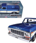 Ford F-150 1979 Old School 1 24 Scale Diecast Pickup Truck Model Two Tone Blue And Cream With Real Rubber Tires in box