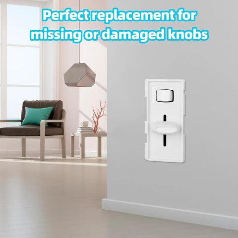 Installed Six Pack Replacement Dimmer Knob Set Universal Dimmer Knobs For Ceiling Lights And Wall Switches Easy Install Fits Skylark Models SCL 153P S 600 S 600P S 660PNL S 603P S 603PNL S 603PG S 1000 Durable PETG on wall