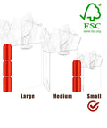 Clashing Floral Gift Bags With Tissue Paper Handles, 2.4x4.7x6.3 Inch Small Gift Bags Pack Of 12 With FSC logo visible