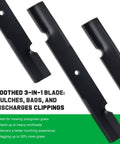 Beefed-Up High Lift 61 Inch Mower Blades Replacement For Ferris Scag Turf Tiger Bad Boy Simplicity 5101755 5101755s 5020842