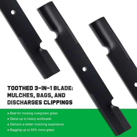 Beefed-Up High Lift 61 Inch Mower Blades Replacement For Ferris Scag Turf Tiger Bad Boy Simplicity 5101755 5101755s 5020842