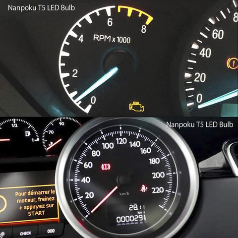 Upgrade Your Ride With T5 74 73 37 2721 LED Bulbs For Auto Dash Instrument Panel Gauge Cluster Indicator Lights White 12V Plug
