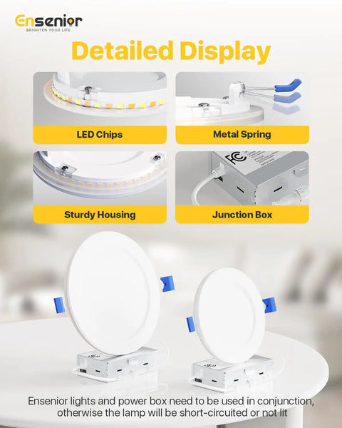 Sweet Setup 12 Pack 4 Inch LED Recessed Ceiling Lights With Built In Amber Glow And Zero Sweat Dimmable 5Cct Control For Hassle Free Canless Wafer Downlight Retrofitting