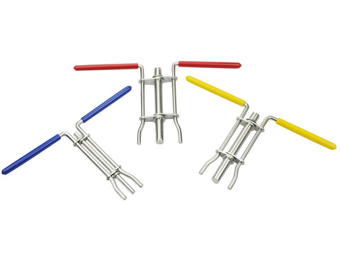 Pro Grade All In One Hydraulic Cylinder Seal Installer Kit 3 Piece Set with colored rubber grip handles