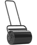 20 Inch Push And Tow Behind Lawn Roller Filled With 10 Gallons Of Water Or Sand, Heavy Duty Yard Roller For Flattening Sod And Uneven Patches In The Garden, Black