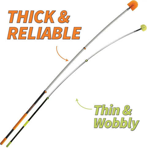 Pro Grade Telescoping Extension Pole 5 To 30 Feet With Up To 36 Feet Reach From Ground For Painting Cleaning Gutters And Outdoor Maintenance Adjustable Length For Hard To Reach Tasks And Everyday DIY Work, thick and reliable telescoping pole