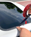 Nissan Ariya Weatherstrip Door Seal for 2023 2024 2025 being applied to the car window edge for easy installation.
