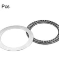 Two metal thrust needle roller bearings with washers; 75mm bore, 100mm OD, 4mm thick