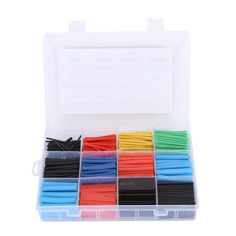 Zerodis Heat Shrink Tube Kit With 560 Pieces Cross Linked Polyolefin Electrical Wiring Tubing, Flame Retardant Insulation, Thick Wall Protection For DIY Home Wire Repair And Splicing Bundling, assorted sizes in storage box