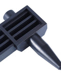 Two Piece Sprocket Bolt Gauge Set For Nailing Exact Dimensions Precision Gear Tooth Checker and Diameter Measuring Wheel, close-up view.