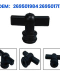 Heavy Duty Commercial T Head Shock Absorbing End Fitting For Hydraulic Rod Screw Head System 500kg High Load Capacity Replacement Part 269501984 And 269501717 in black polymer