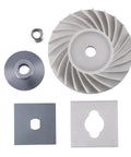 Heavy Duty Blade Mounting Hardware Assembly For Ryobi 20 Inch 40V Brushless Lawn Mower Deck Replacement Kit includes metal components.