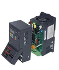 11KW 380V VFD Three Phase To Three Phase Variable Frequency Drive Inverter With RS485 Port P Plus PB Terminal Control And Vector Motor Speed Controller For Heavy Duty Industrial Machinery And Power Tools, front and open view