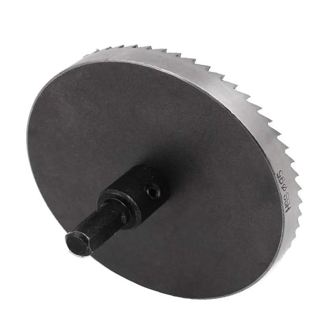 Heavy Duty 95mm Hole Saw Cutter Set With HSS Drill Bit 6mm Pilot 13mm Cutting Depth 67mm Overall Length side view