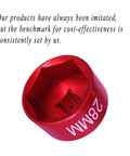 Heavy Duty 28mm Fuel Filter Socket With 3/8 Drive Fits Dodge Ram 2500 3500 Cummins 6.7L tool in red color.