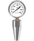 Drawbar Pull Gauge For CNC Spindles Direct Readout 0 To 3000 Lbs Five Eighths Inch Eleven Thread Retention Knob Works On CAT40 And BT40 CNC Machines Heavy Duty Spindle Pull Test Meter For Precise Readings, dial gauge close-up