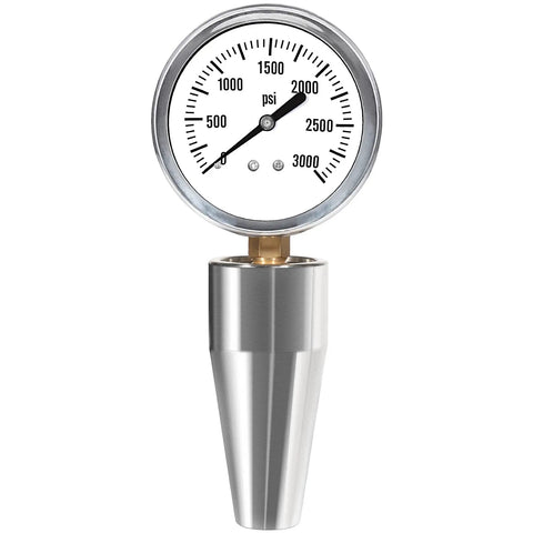 Drawbar Pull Gauge For CNC Spindles Direct Readout 0 To 3000 Lbs Five Eighths Inch Eleven Thread Retention Knob Works On CAT40 And BT40 CNC Machines Heavy Duty Spindle Pull Test Meter For Precise Readings, dial gauge close-up