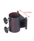 Heavy Duty Metal Patio Umbrella Holder Stand With Clip Mount Bracket For Railings And Decks with size measurements