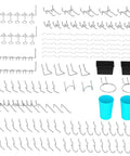 157 Piece Extra Thick Pegboard Hook Set, Heavy Duty Metal Pegboard Organizer With Storage Bins And Peg Locks shown