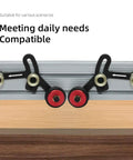 One Way Feeder Stock Guide With Anti Rebound Safety Push Block For Table Saws featuring adjustable rollers for smooth wood feeding.