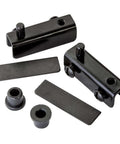 Satin Black Glass Door Pivot Hinge Pair for Free Swinging Glass Doors No Drilling Required Easy Installation