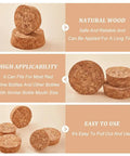 Two Size Wood Cork Plugs 10 Pack Large Tapered Wooden Stoppers For Wine Beer And Glass Bottles Ornaments Natural Soft Wood Replacement Ideal For DIY Projects Bottle Displays And Bottle Ornaments Crafting showcasing natural wood, high applicability, and ease of use