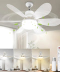 Compact 20.5 Inch Ceiling Fan With Built In Light And Wireless Remote featuring six sleek ABS blades and a light dimmable glow.