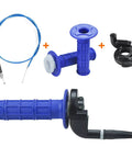 PZ19 Carburetor Kit With Air Filter Throttle Grip Cable For 50cc 70cc 90cc 110cc 125cc Chinese Kids ATV Dirt Bike Go Kart Pocket Rocket Moped Mini Chopper Blue throttle grip and cable
