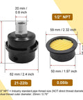 Dimensions and weight of Pack Of 2 Air Compressor Silencers With Replacement Elements, One Half Inch PT Thread Intake Filter Silencer