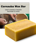 Premium Pure Brazilian Carnauba Wax Paste Stick For Wood Polish And Furniture Buffing Compound Delivers Sweet High Gloss Shine With Zero Fuss Easy Application, 2.8 oz yellow wax bar.