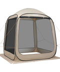 6x6 Ft Pop Up Screen Tent For 4 To 8 People Portable Screen Room Gazebo With Netting Carry Bag Ground Stakes Ideal For Patio Backyard Hangouts And Outdoor Gatherings