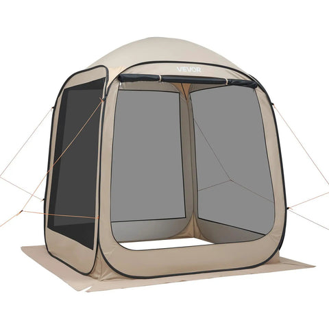 6x6 Ft Pop Up Screen Tent For 4 To 8 People Portable Screen Room Gazebo With Netting Carry Bag Ground Stakes Ideal For Patio Backyard Hangouts And Outdoor Gatherings