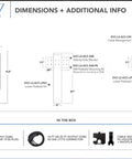 Level 2 Electric Vehicle Charger 48 Amp 11.5 kW Max dimensions and accessories diagram, including cable and mount details.