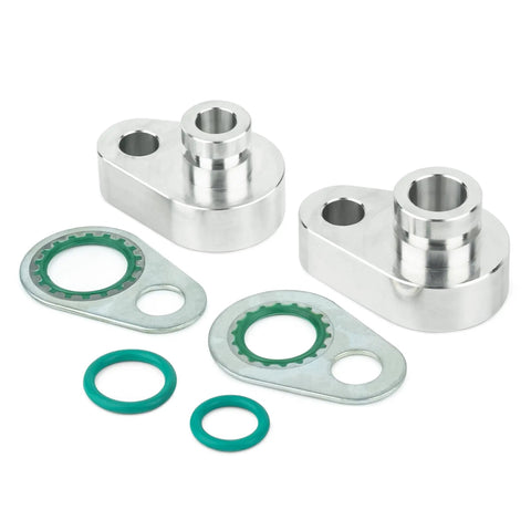 Ford Expedition Rear AC Block Off Kit With Seal Washer Aluminum Fittings Includes 2 Block Fittings New O Rings And Sealing Washers