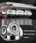 Heavy Duty Machinery Moving Skates With 360 Degree Swivel Casters For 8 To 18 Ton Industrial Equipment showing double-bearing casters.