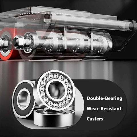Heavy Duty Machinery Moving Skates With 360 Degree Swivel Casters For 8 To 18 Ton Industrial Equipment showing double-bearing casters.