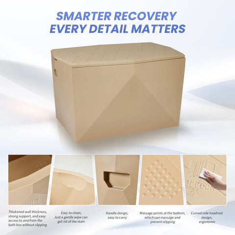 Heavy Duty Rotomolded Cold Plunge Tub With Solid Thermal Build For Hardcore Workouts And Rapid Recovery Leak Proof Ice Bath Tote For Gym Home Outdoor Chill Sessions, detailed view